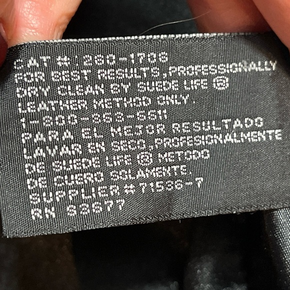 90s BLACK MOTO Leather ZIP JACKET collared Jacqueline Ferrar SOFT lamb skin coat - Picture 2 of 16